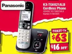 JB Hi-Fi KX-TG6821ALB Cordless Phone offer