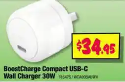JB Hi-Fi BoostCharge Compact USB-C Wall Charger 30W offer