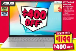 JB Hi-Fi 16" Vivobook Notebook offer