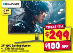 JB Hi-Fi 27" QHD Gaming Monitor offer