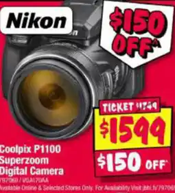 JB Hi-Fi Coolpix P1100 Superzoom Digital Camera offer