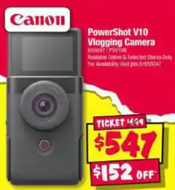JB Hi-Fi PowerShot V10 Vlogging Camera offer