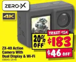 JB Hi-Fi ZX-40 Action Camera With Dual Display & Wi-Fi offer