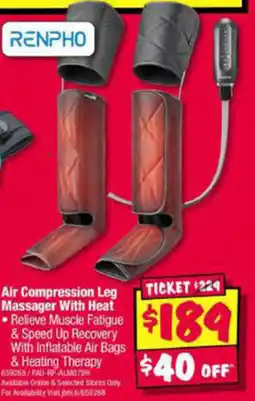 JB Hi-Fi Air Compression Leg Massager With Heat offer