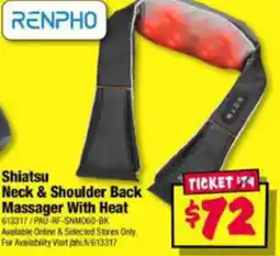 JB Hi-Fi Shiatsu Neck & Shoulder Back Massager With Heat offer