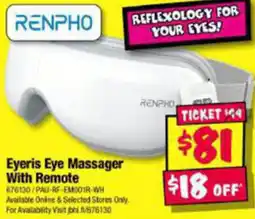 JB Hi-Fi Eyeris Eye Massager With Remote offer