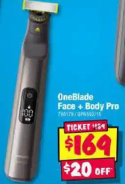 JB Hi-Fi OneBlade Face + Body Pro offer