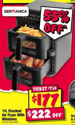 JB Hi-Fi 11L Stacked Air Fryer With Windows offer