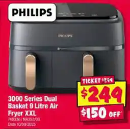 JB Hi-Fi 3000 Series Dual Basket 9 Litre Air Fryer XXL offer