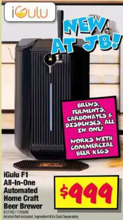 JB Hi-Fi iGulu F1 All-In-One Automated Home Craft Beer Brewer offer