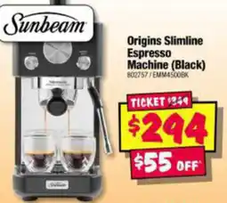 JB Hi-Fi Origins Slimline Espresso Machine offer