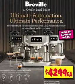 JB Hi-Fi Breville the Oracle Dual Boiler offer