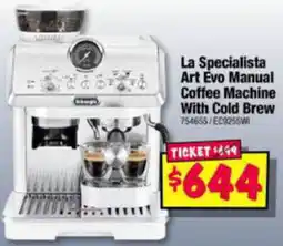 JB Hi-Fi La Specialista Art Evo Manual Coffee Machine With Cold Brew offer