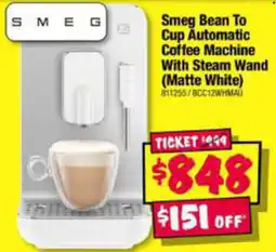 JB Hi-Fi Smeg Bean To Cup Automatic Coffee Machine With Steam Wand offer