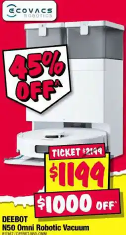 JB Hi-Fi DEEBOT N50 Omni Robotic Vacuum offer