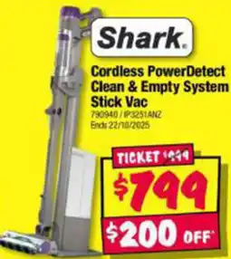 JB Hi-Fi Cordless PowerDetect Clean & Empty System Stick Vac offer