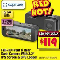 JB Hi-Fi Full-HD Front & Rear Dash Camera With 3.2" IPS Screen & GPS Logger offer
