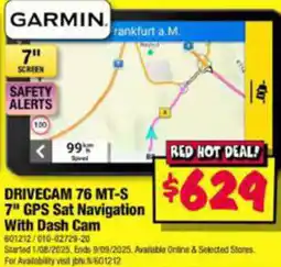 JB Hi-Fi DRIVECAM 76 MT-S 7" GPS Sat Navigation With Dash Cam offer