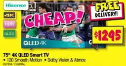 JB Hi-Fi 75" 4K QLED Smart TV offer