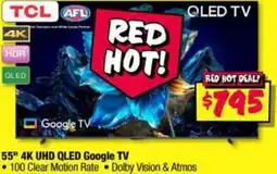 JB Hi-Fi TCL 55" 4K UHD QLED Google TV offer