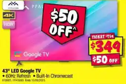 JB Hi-Fi 43" LED Google TV offer