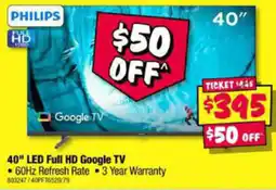 JB Hi-Fi PHILIPS 40" LED Full HD Google TV offer
