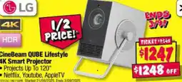 JB Hi-Fi LG CineBeam QUBE Lifestyle 4K Smart Projector offer
