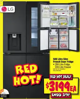 JB Hi-Fi 508 Litre Slim French Door Fridge offer