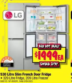 JB Hi-Fi 530 Litre Slim French Door Fridge offer