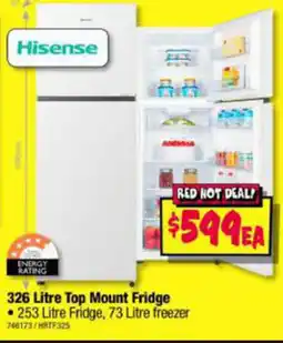 JB Hi-Fi 326 Litre Top Mount Fridge offer