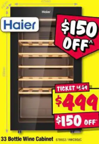JB Hi-Fi 33 Bottle Wine Cabinet offer