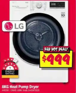 JB Hi-Fi LG 8KG Heat Pump Dryer offer