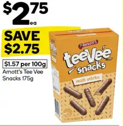 Woolworths Arnott's Tee Vee Snacks offer