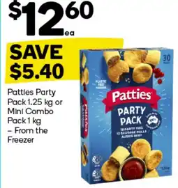 Woolworths Patties Party or Mini Combo offer