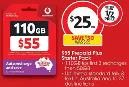 Coles $55 Prepaid Plus Starter Pack offer