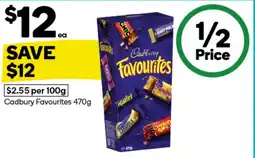 Woolworths Cadbury Favourites offer