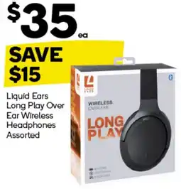 Woolworths Liquid Ears Long Play Over Ear Wireless Headphones Assorted offer
