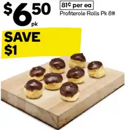 Woolworths Profiterole Rolls offer