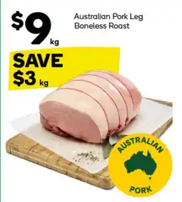Woolworths Australian Pork Leg Boneless Roast offer
