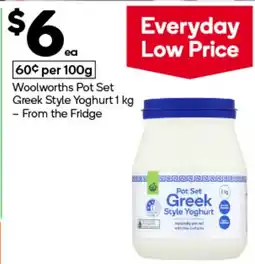 Woolworths Woolworths Pot Set Greek Style Yoghurt offer