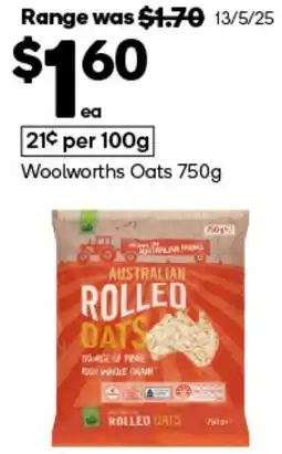 Woolworths Woolworths Oats offer