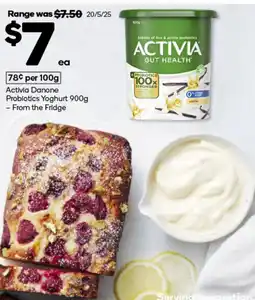 Woolworths Activia Danone Probiotics Yoghurt offer