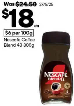 Woolworths Nescafe Coffee Blend 43 offer