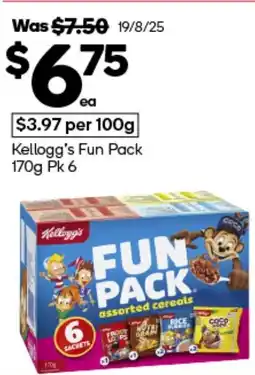 Woolworths Kellogg's Fun offer