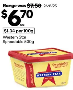 Woolworths Western Star Spreadable offer