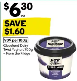 Woolworths Gippsland Dairy Twist Yoghurt offer