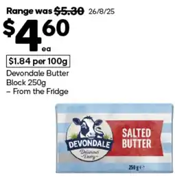 Woolworths Devondale Butter Block offer