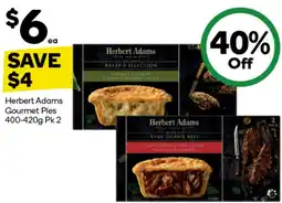 Woolworths Herbert Adams Gourmet Pies offer