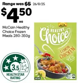 Woolworths McCain Healthy Choice Frozen Meals offer