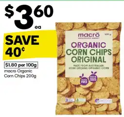 Woolworths macro Organic Corn Chips offer